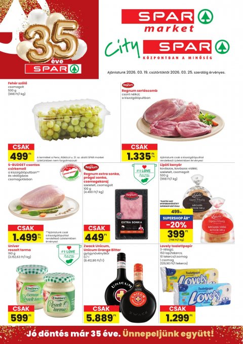 SPAR Market és City Spar akciós újság od 19. 3. 2026 do 25. 3. 2026
