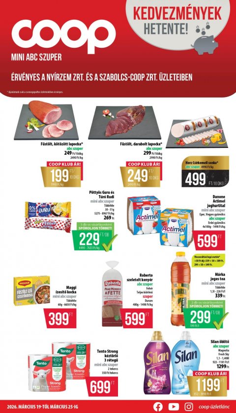 COOP Nyírzem akciós újság od 19. 3. 2026 do 25. 3. 2026