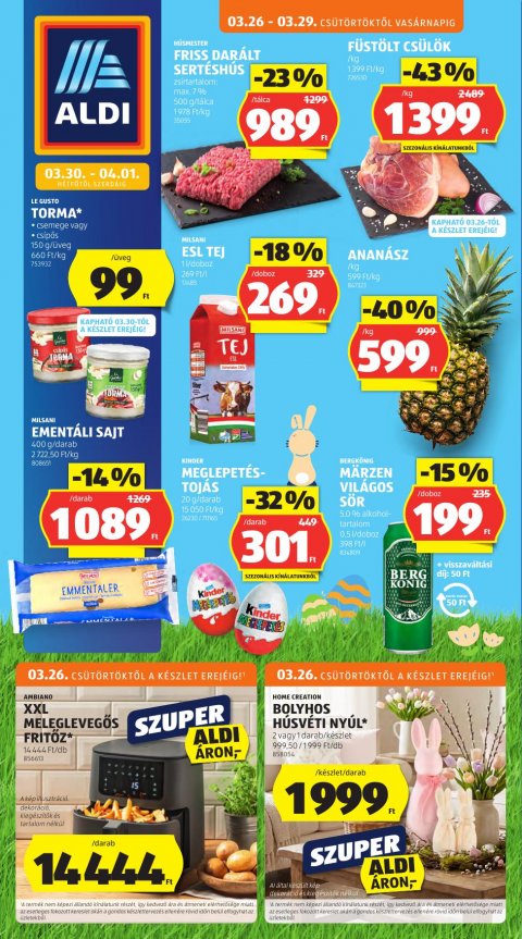 ALDI akciós újság od 26. 3. 2026 do 1. 4. 2026