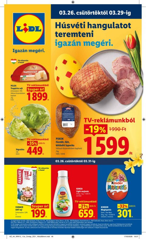 LIDL akciós újság od 26. 3. 2026 do 31. 3. 2026