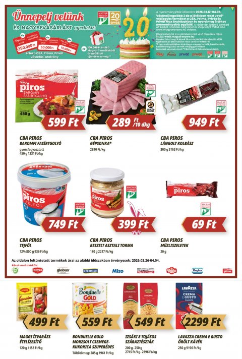 CBA Príma akciós újság