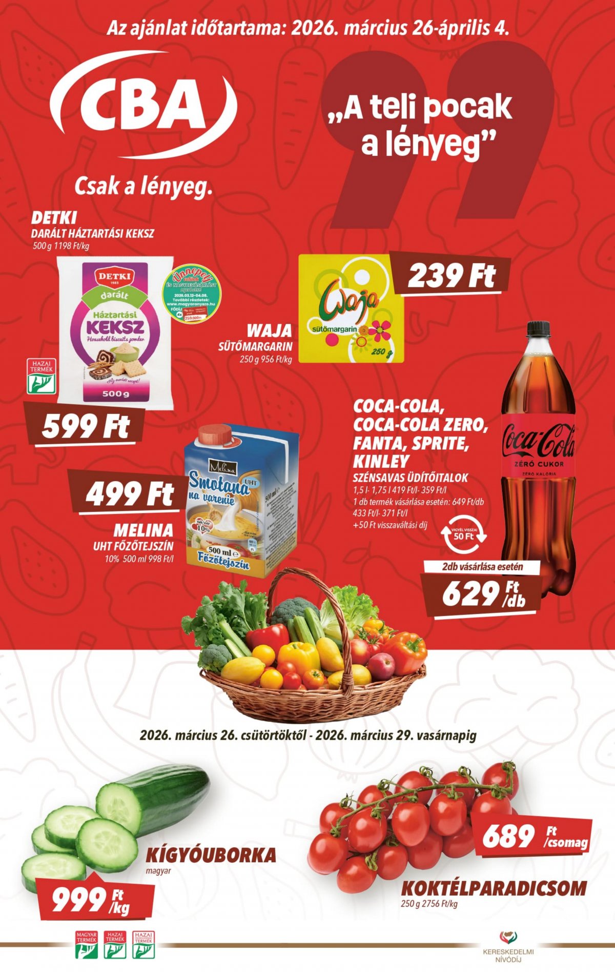 CBA akciós újság od 26. 3. 2026 do 4. 4. 2026