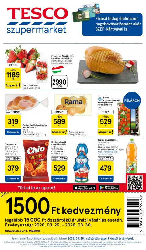 TESCO Szupermarket akciós újság od 26. 3. 2026 do 4. 4. 2026