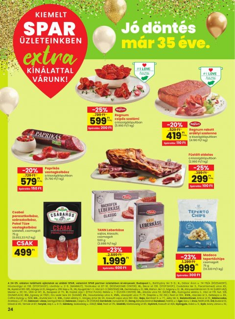 SPAR Extra akciós újság