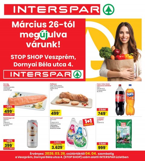 INTERSPAR Veszprém akciós újság od 26. 3. 2026 do 4. 4. 2026