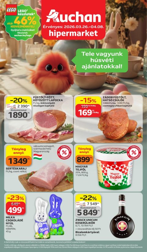 AUCHAN Hipermarket akciós újság od 26. 3. 2026 do 8. 4. 2026