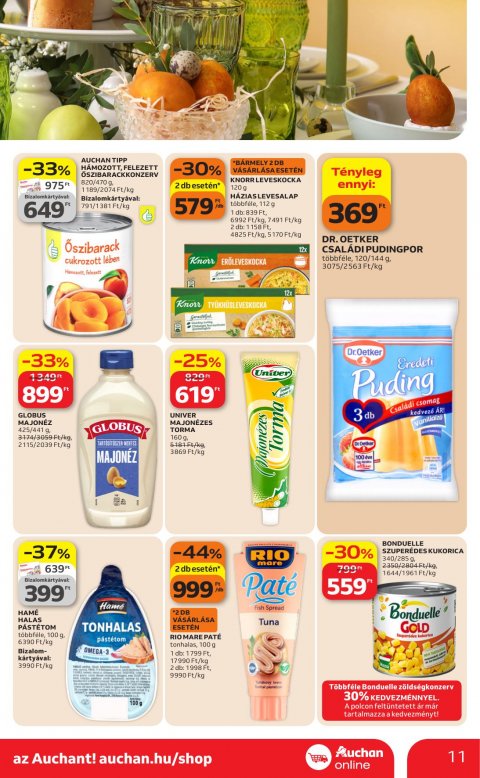 AUCHAN Szupermarket akciós újság