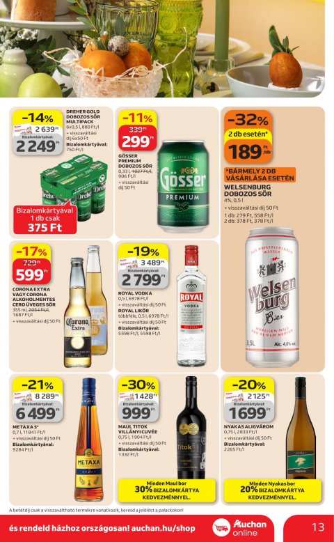 AUCHAN Szupermarket akciós újság