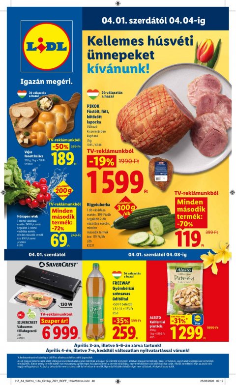 LIDL akciós újság od 1. 4. 2026 do 8. 4. 2026