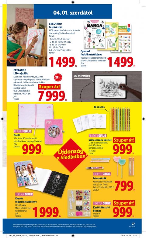 LIDL akciós újság