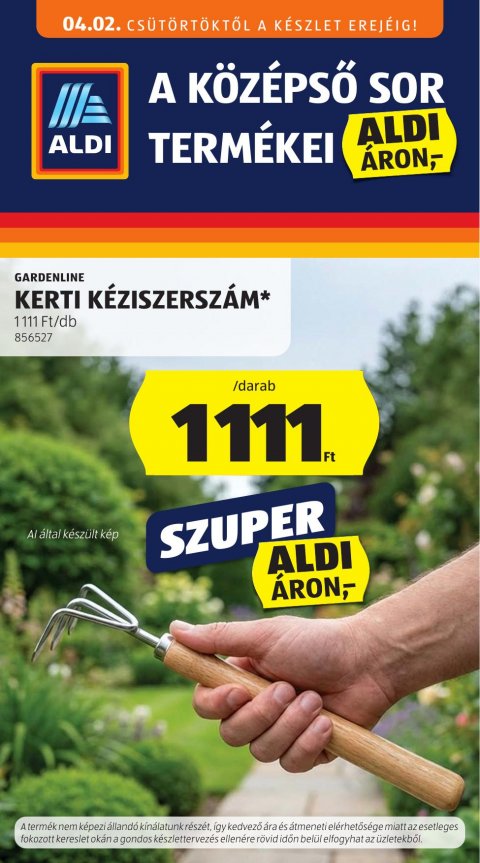 ALDI Középső sor akciós újság od 2. 4. 2026 do 2. 4. 2026