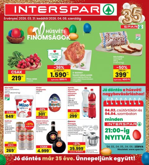 INTERSPAR akciós újság  od 31. 3. 2026 do 8. 4. 2026
