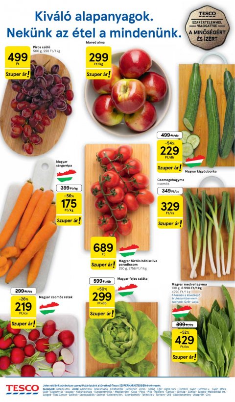 TESCO Szupermarket akciós újság