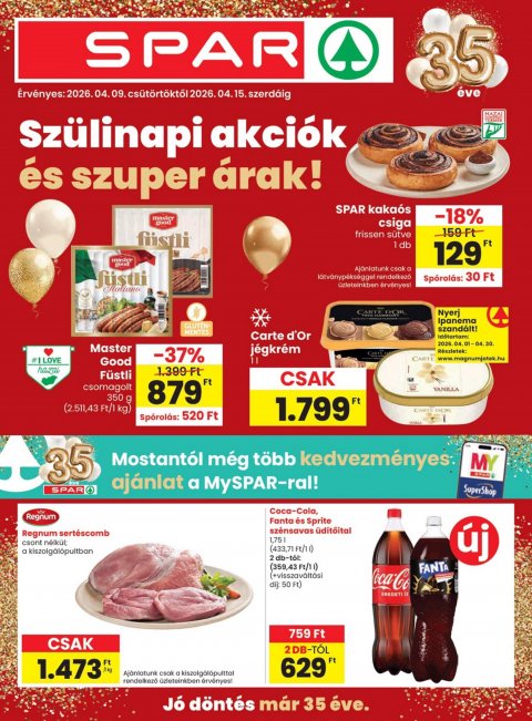 SPAR akciós újság od 9. 4. 2026 do 15. 4. 2026