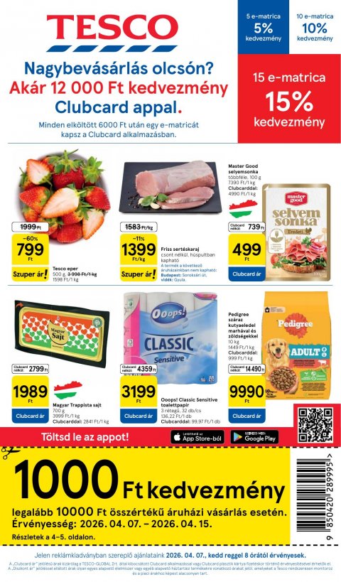 TESCO Hipermarket akciós újság od 7. 4. 2026 do 15. 4. 2026