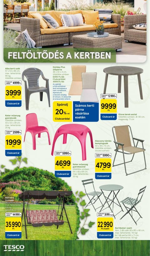 TESCO Kert akciós újság