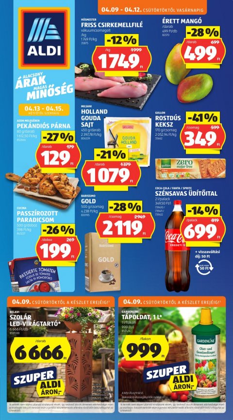 ALDI akciós újság od 9. 4. 2026 do 12. 4. 2026