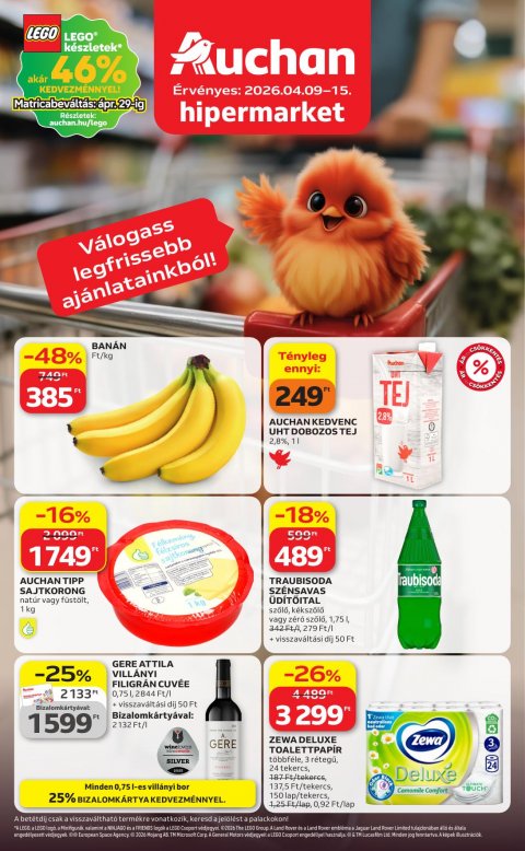 AUCHAN Hipermarket akciós újság od 9. 4. 2026 do 15. 4. 2026