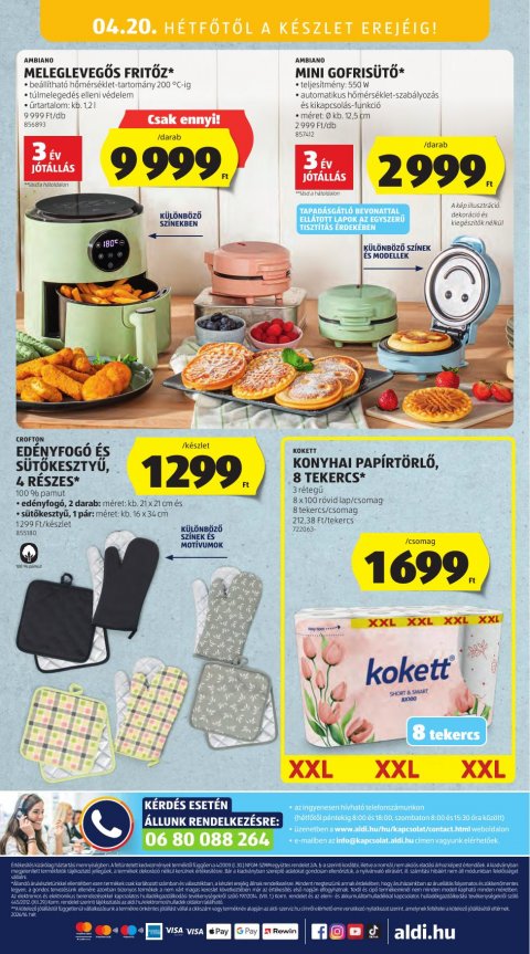 ALDI Középső sor akciós újság
