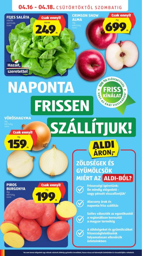 ALDI Nyitás Martfű, Szolnoki út 146 akciós újság