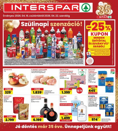 INTERSPAR akciós újság od 16. 4. 2026 do 22. 4. 2026