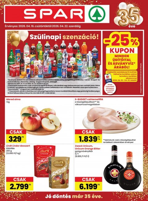 SPAR akciós újság od 16. 4. 2026 do 22. 4. 2026