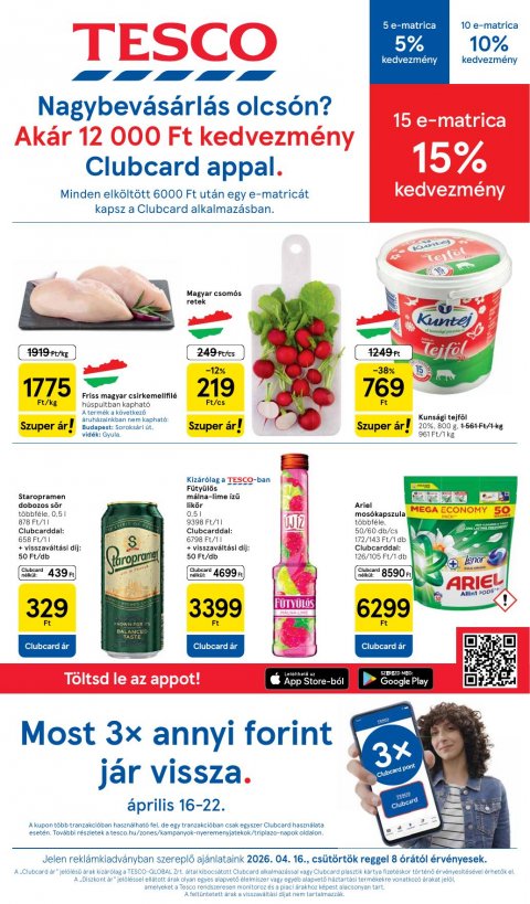 TESCO Hipermarket akciós újság od 16. 4. 2026 do 22. 4. 2026