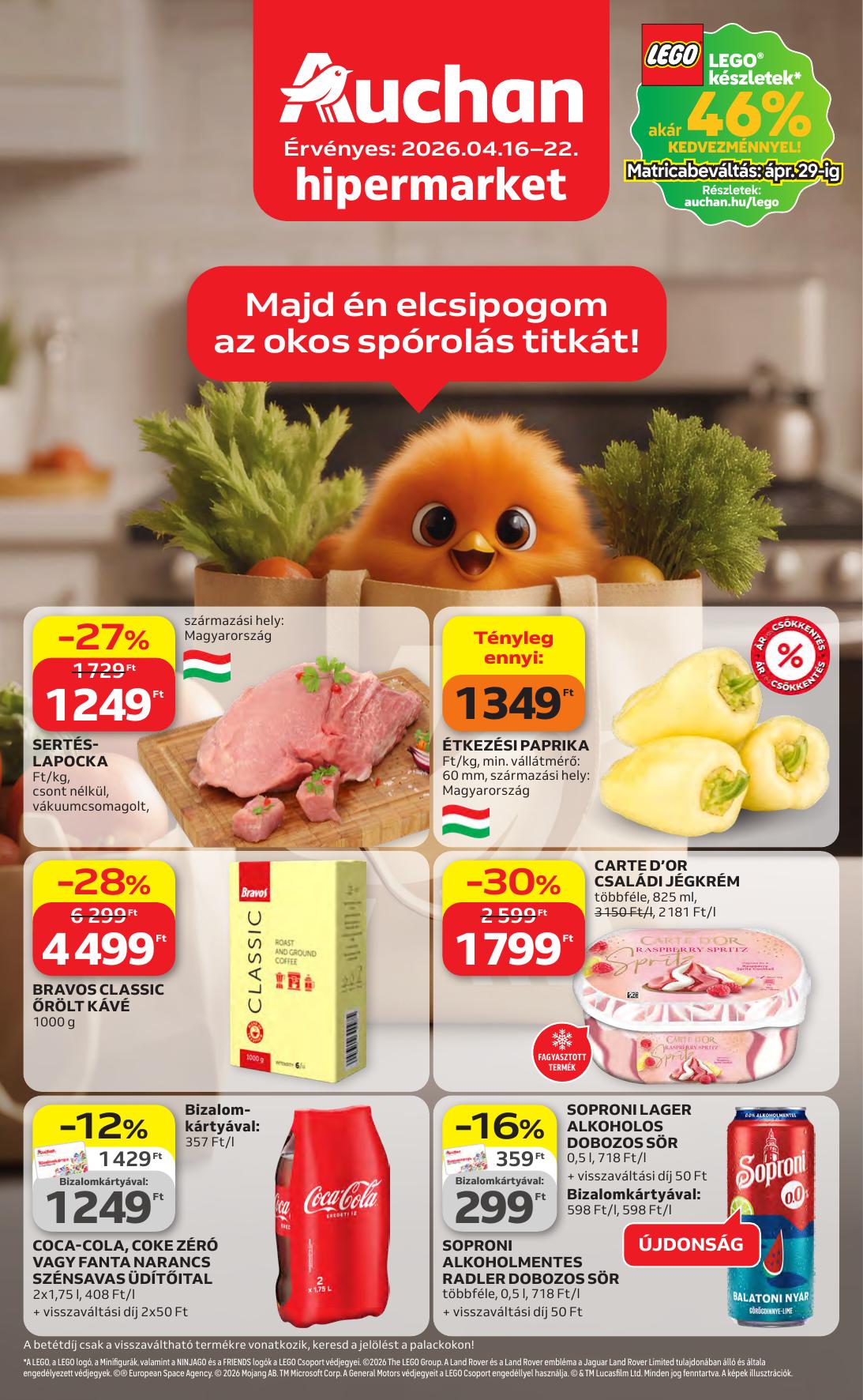 AUCHAN Hipermarket akciós újság od 16. 4. 2026 do 22. 4. 2026