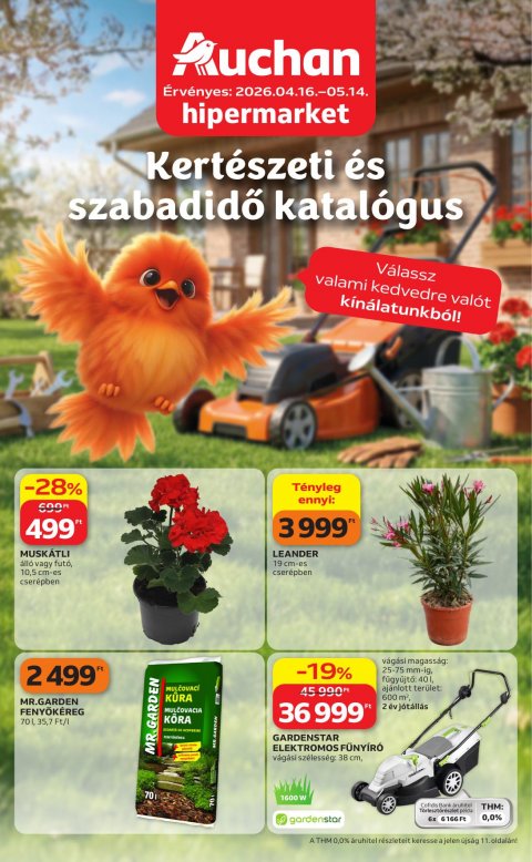 AUCHAN Hipermarket Kertészet akciós újság od 16. 4. 2026 do 14. 5. 2026