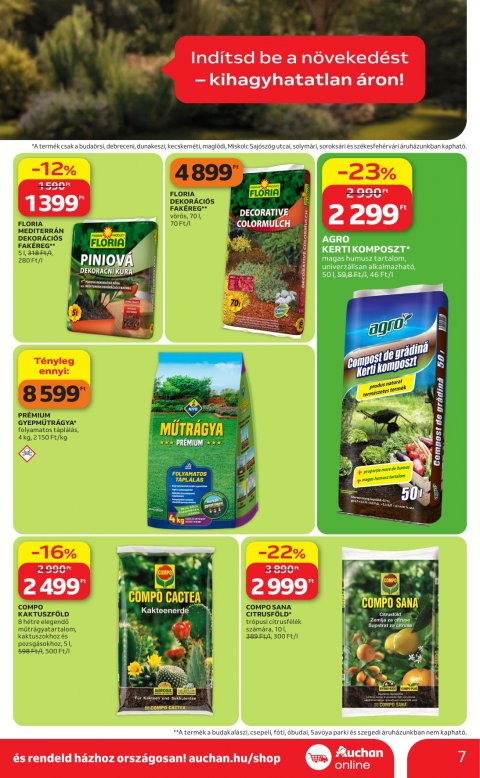 AUCHAN Hipermarket Kertészet akciós újság