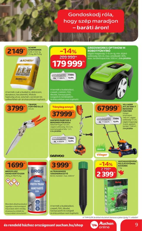 AUCHAN Hipermarket Kertészet akciós újság