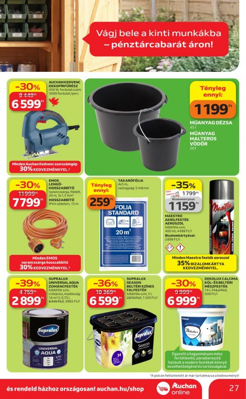 AUCHAN Hipermarket Kertészet akciós újság