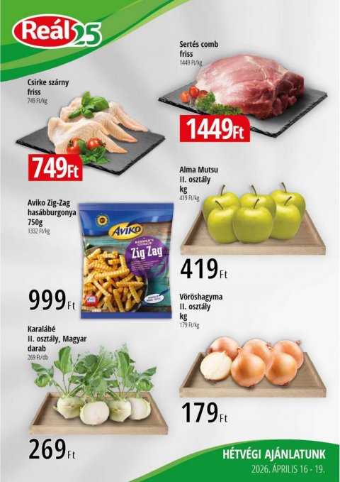 REAL Bevásárló hétvége akciós újság od 16. 4. 2026 do 19. 4. 2026