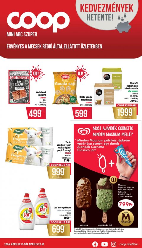 COOP Mecsek akciós újság od 16. 4. 2026 do 22. 4. 2026