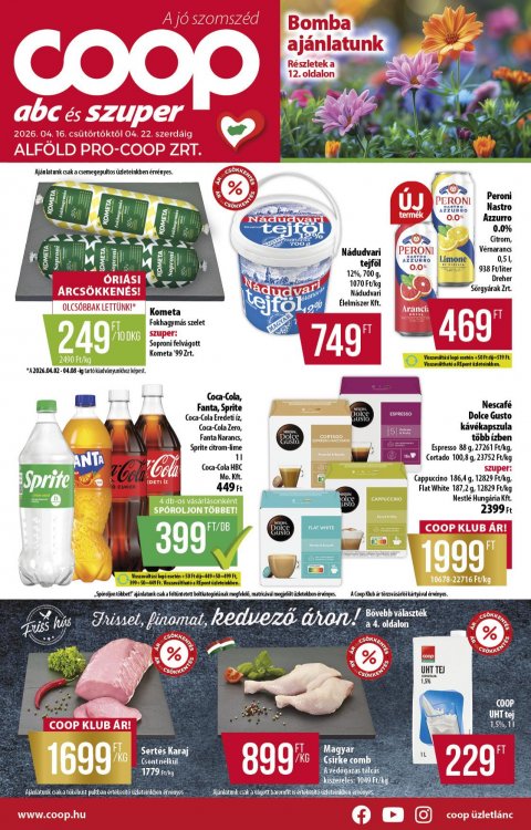 COOP Alföld akciós újság od 16. 4. 2026 do 22. 4. 2026