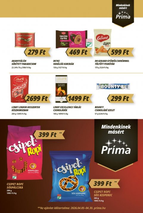 CBA Príma akciós újság