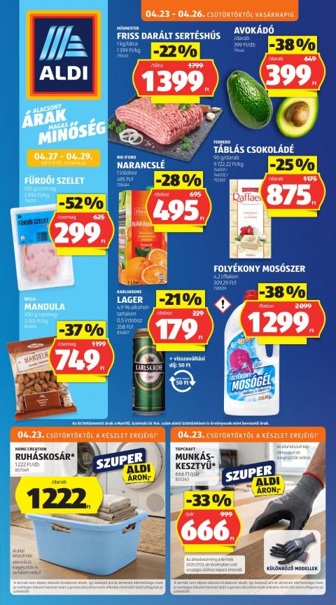 ALDI akciós újság od 23. 4. 2026 do 29. 4. 2026