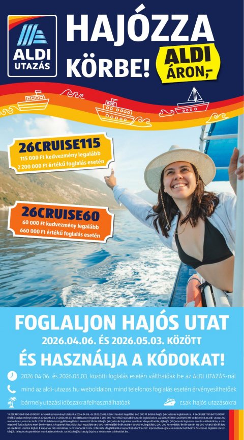 ALDI Utazás akciós újság od 23. 4. 2026 do 23. 4. 2026