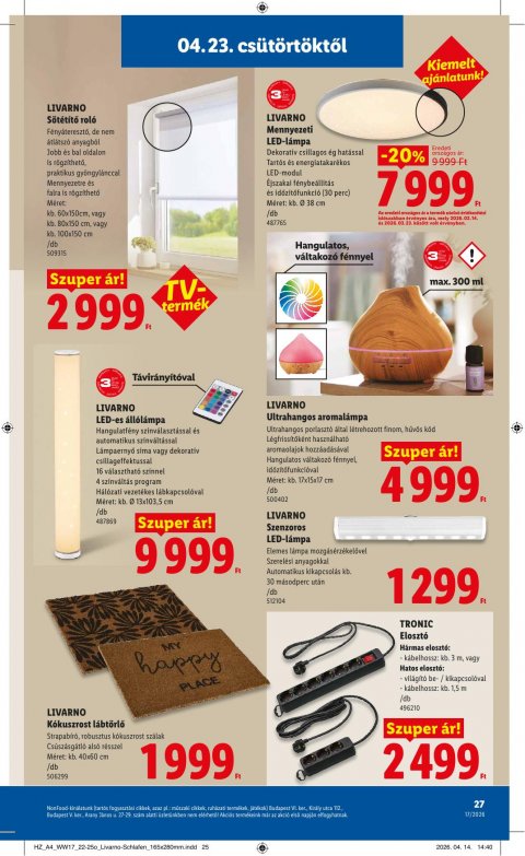 LIDL akciós újság