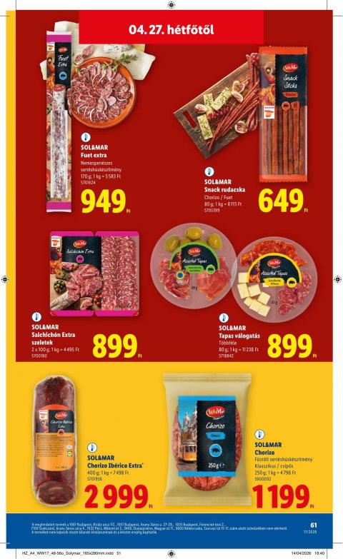 LIDL akciós újság