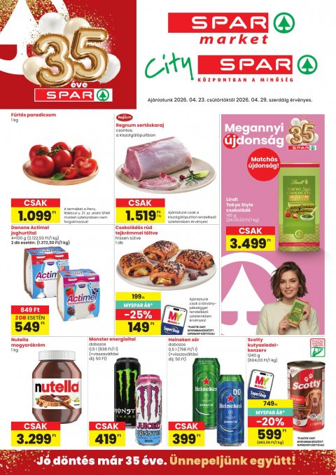 SPAR Market és City Spar akciós újság od 23. 4. 2026 do 29. 4. 2026