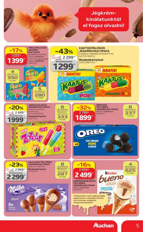 AUCHAN Hipermarket Jégkrém akciós újság