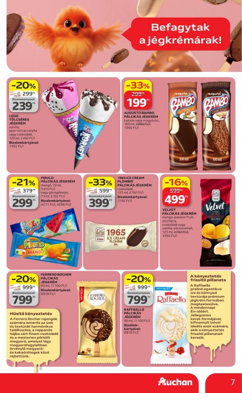 AUCHAN Hipermarket Jégkrém akciós újság