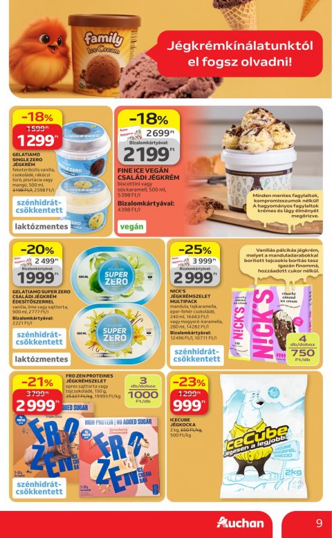 AUCHAN Hipermarket Jégkrém akciós újság