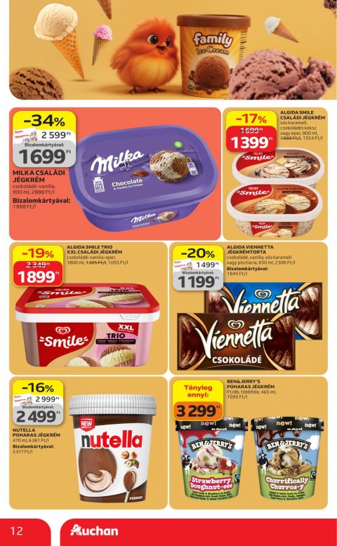 AUCHAN Hipermarket Jégkrém akciós újság