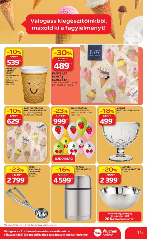 AUCHAN Hipermarket Jégkrém akciós újság