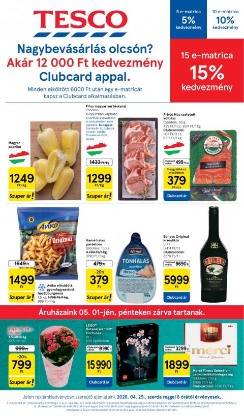 TESCO Hipermarket akciós újság od 29. 4. 2026 do 6. 5. 2026