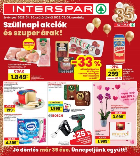 INTERSPAR akciós újság od 30. 4. 2026 do 6. 5. 2026