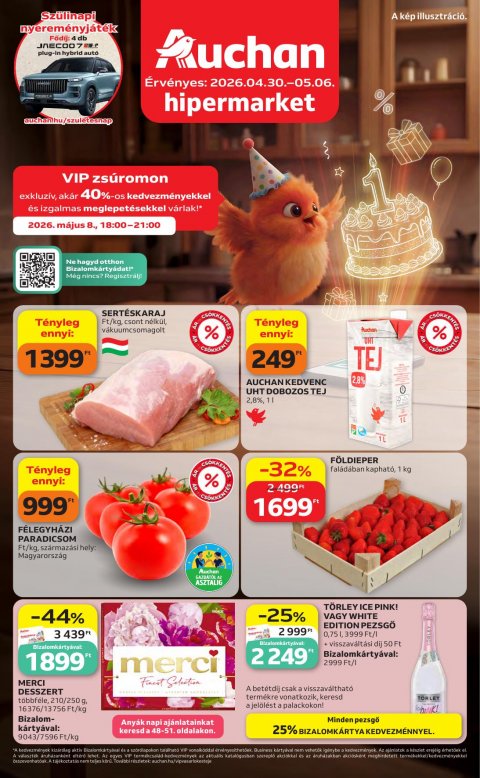 AUCHAN Hipermarket akciós újság od 30. 4. 2026 do 6. 5. 2026