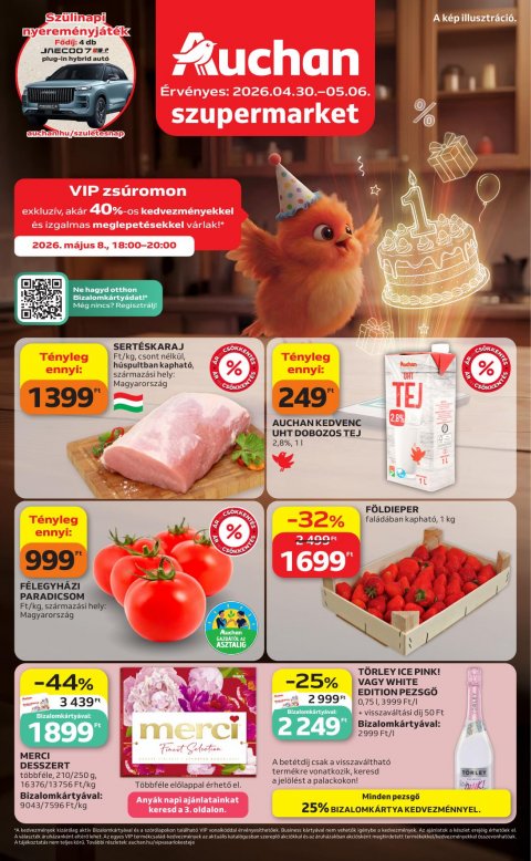 AUCHAN Szupermarket akciós újság od 30. 4. 2026 do 6. 5. 2026